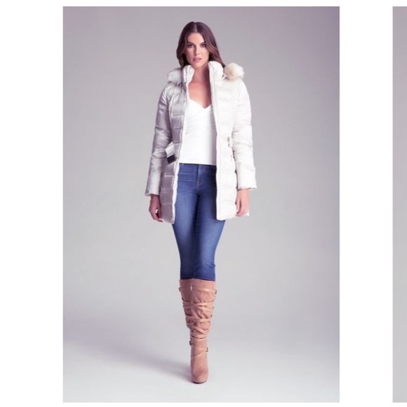 ⛄️ 🎄 ❄️ LIMITED ED ✨ Bebe faux fur down puffer💎🎈🤩 - Picture 2 of 4